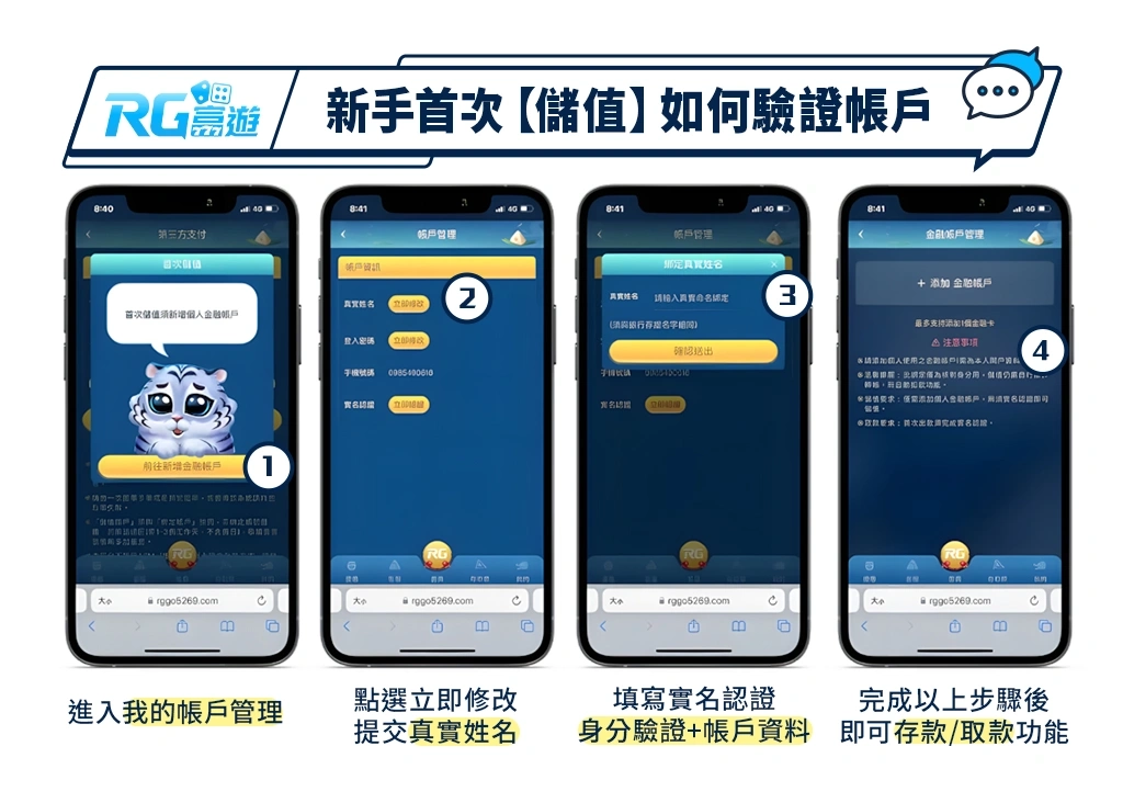新手首次儲值如何驗證帳戶圖示步驟教學