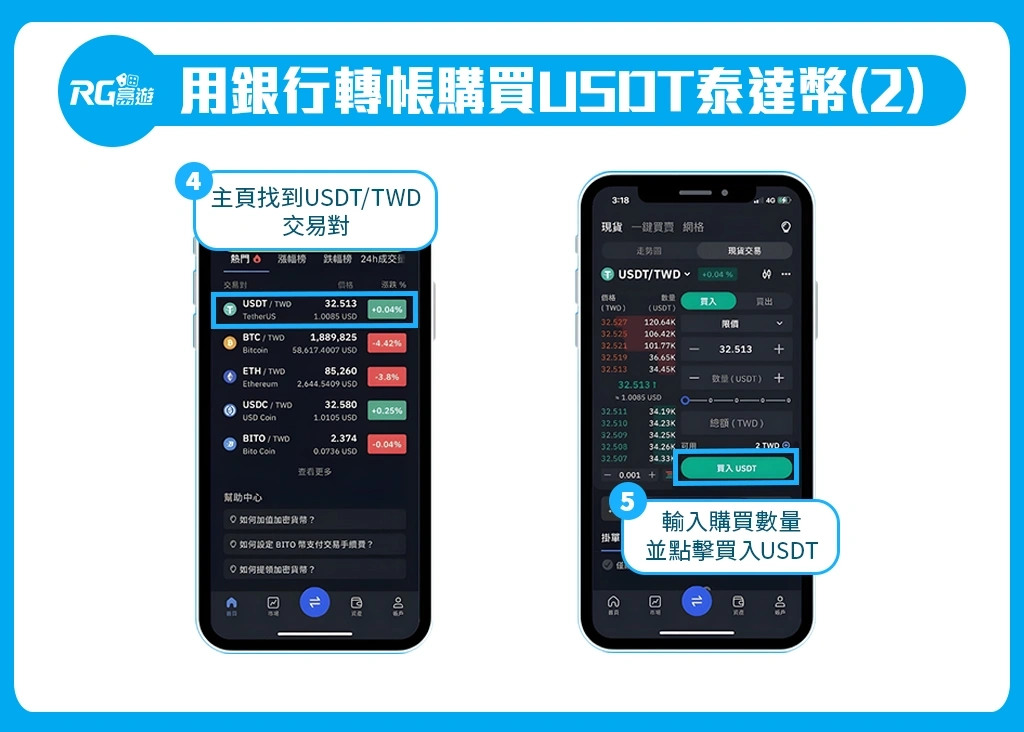 娛樂城USDT儲值教學：綁定銀行帳戶轉帳儲值幣託/ 圖示教學2
